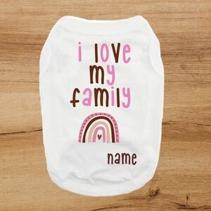Custom I love my family dog shirt